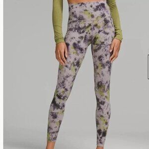 Align High-Rise Crop 23" Radial Tie De Mauve Grey Multi Size 12